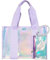 HiyyFloy Bolsa De Playa Iridiscente para Mujer – Bolsa De Playa Impermeable Transparente para Piscina con Bolsa para Teléfono para Artículos Esenciales De Vacaciones En Crucero