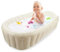 Bañera inflable plegable para bebé con bomba de aire integrada, bañera portátil para niños pequeños, 90 x 55 cm, tamaño grande, inflable, antideslizante, asiento de piscina, baño para niños y niñas