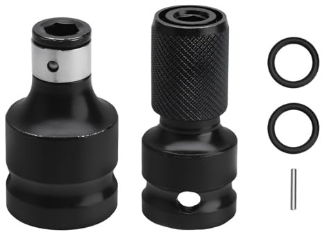 ZMDMAH Pack of 2 Impact Wrench Bit Adapter, Bit Holder Socket Adapter, 1/2 to 1/4 Inch, Multifunctional Adapter, for Impact Ratchet Wrench, Screwdriver Bit