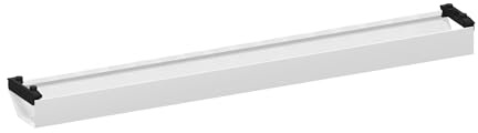 ASSMANN Kabelkanal Schreibtisch, 128x16x10cm, aufklappbare Kabelwanne | Kabelmanagement unter der Tischplatte, Kabelführung aus Stahl, für Büro & Homeoffice, einfache Montage mit Video, Weiß