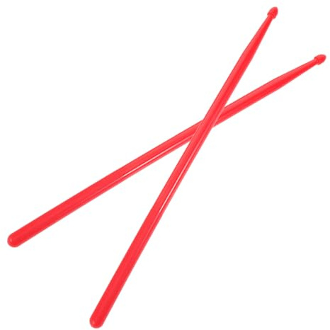 1 Paar Leichte Nylon Drumsticks für Trommel, Rote Stöcke für Schlagzeuger | Professionelle Ausführung, Passendes Zubehör für Drumset, Kompakte Größe, Rot