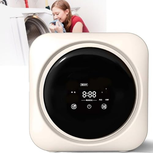 ZGYOZMNG Tragbare Waschmaschine für den Heimgebrauch, Wandmontage, 3 kg, vollautomatische Fronttrommel, Touchscreen, 4 Modi