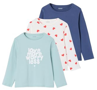 Vertbaudet 3er-Pack Mädchen Shirts mit Print Basic Indigo-blau 98/104