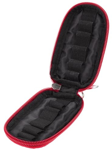 NUSITOU Pochette de Rangement pour Huiles Essentielles Porte-Bouteilles Simple en Tissu Oxford Rouge Texture et Haute Durabilité pour 10 Flacons 2-3ml, pour Voyage
