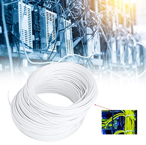 Sahgsa Materiale per Fascette Intrecciate Bianche Pieghevoli in Filo di Ferro Zincato per Fai da Te 0,55 Mm Protettivo Single All'interno per Giocattoli, Giardinaggio, Prodotti Elettronici