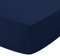 AmigoZone Extra Deep 16 (40cm) Fitted Bed Sheets - Non Iron Percale Quality For Thick MATTRESS - Single, Double, King & Super King (Double, Navy)