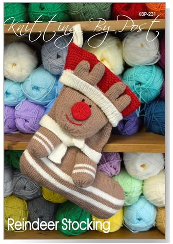 Knitting by Post Knitting Pattern Reindeer Stocking from