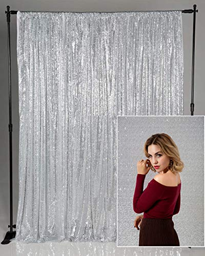 Kate Hintergrund Silber Pailletten 1,25x2,2m Hochzeit Foto Dekoration Hintergrund Party Dekoration Requisiten Baby Fotografie Hintergrund Vlog Shooting Dekoration