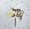 AILEXI Acryl-Glitzer-Kuchendekoration – Happy Birthday Gold, 1 Stück