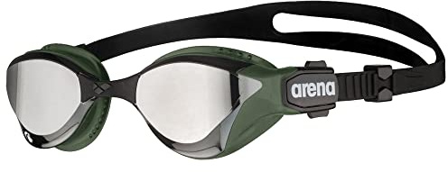 arena Cobra Tri Swipe Mirror Unisex Adult Triathlon Goggles, Swimming Pool Goggles with Mirror Lenses, Anti-Fog, UV Protection, 3 Interchangeable Nose Bridges