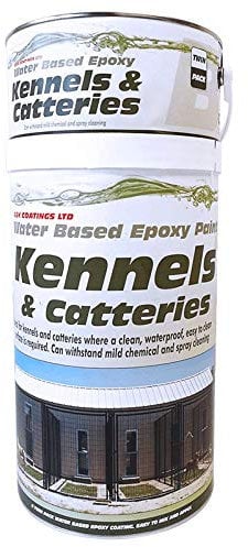ASK Coatings Cattery and Kennel Floor Paint, waterproof epoxy paint (5L, Clear)