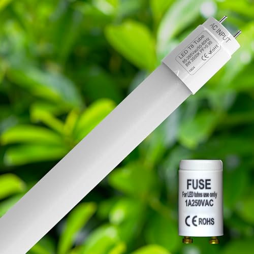 Pflanzenlicht LED Röhre 60cm 3500 Kelvin, 8 Watt G13 T8 mit Starter