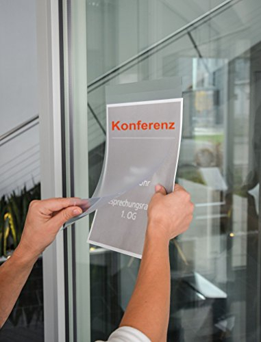 TimeTEX Große Aushang-Einstecktasche A3, selbsthaftend - halten an allen glatten Flächen - 10697
