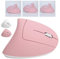 Dpofirs Mouse per computer verticale wireless ricaricabile USB, mouse da gioco verticale portatile universale, mouse regolabile 800 1200 1600 2400 DPI, compatibile con Windows XP / 7/8/10 IOS X(rosa)