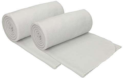 Betz Fleecedecke 2 Stück 130x170 cm 180g/m² – Weiche Wohndecke & Kuscheldecke – Flauschige Sofadecke als Tagesdecke – Leicht, wärmend & pflegeleicht – Farbe Silber