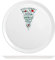 Home 844744 Ronda Lot de 6 assiettes à pizza en verre Opale, 33,5 cm