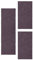 HomebyHome Bettumrandung Schlafzimmer 3 teilig Teppich Violett-2 - Waschbarer Bettumrandung Teppich Läufer Set Extra Flauschig Bettvorleger Schlafzimmer Bettset:
