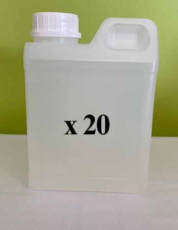Sotralentz Bidon 1 Litre Blanc Opaque avec Ligne de Visibilité - Contenant de Liquide en Polyéthylène