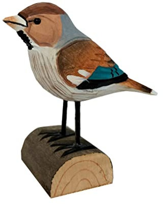 your castle Pájaro Decorativo de Madera Rey Pinzón Hecho a Mano de Madera de Tilo en Caja de Regalo, 11 x 9 cm