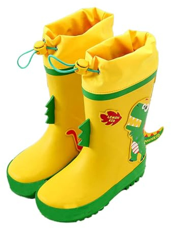Webrosistol Stivali Pioggia Bambino Ragazzi Ragazze Modello di Squalo Unicorno Dinosauro Gomma Stivaletti Pioggia con Coulisse