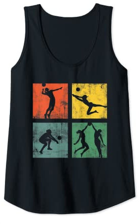 Damen Volleyball Beachvolleyball Volleyballerin Vintage Frauen Tank Top