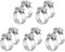 Hose Clamp, 10 Pack Stainless Steel Hose Clamps 1/4 Inch - 1/2 Inch Worm Gear Fuel Line Hose Clamps Assortment Kit, 6-12mm