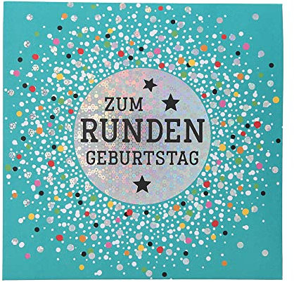 Depesche 0011694-014 Pop-up Glückwunschkarte zum runden Geburtstag, Klappkarte mit Musik, Lichtelementen und einem originellen Spruch, Geburtstagskarte inkl. Umschlag, Format 15,5 x 15,5 cm