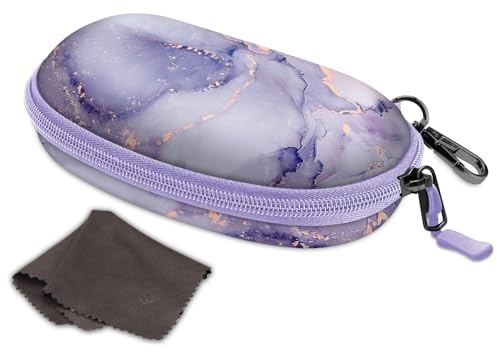 FINTIE Großes Hardcase Brillenetui für Damen und Herren | Sonnenbrillen Etui aus EVA , mit Karabiner & Reißverschluss, für Schwimmbrille Sportbrille