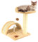 ZENO Cat Tree 44CM | Cat Scratch Post | Scratching Posts for Indoor Cats | Stable Climbing Tower With Scratching Bridge, Cosy Bed & Post for Scratching | Beige