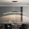 Esszimmerlampe LED Hängelampe Pendelleuchte Esstisch Esszimmer Lampe Wohnzimmerlampe Modern Einfach Linear Hängend Leuchte Dimmbar Hoehenverstellbar für Arbeitzimmer Büro Küche Lampe (Schwarz, L80cm)