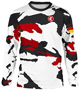 UGLY FROG Mountainbike Damen&Herren Unisex Langarm-Shirt | Kinder | MTB DH FR Downhill Freeride | Atmungsaktives Material, Gepolsterter Ellbogenschutz | Element Youth Jersey