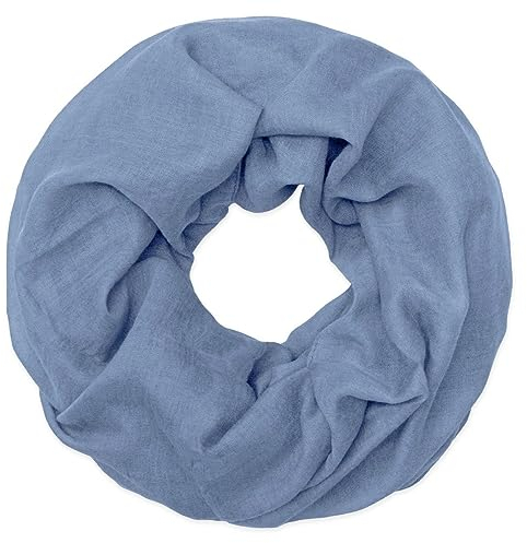 Soul-Cats klassischer, leichter und einfarbiger Loop-Schal in der Farbe: hellblau