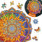 UNIDRAGON Original Holzpuzzle — Mandala Nascent Sun, 200 Teile, Mittel 9.8 x 9.8 Zoll (25 x 25 cm) Schöne Geschenkverpackung, Einzigartige Form Erwachsene und Kinder