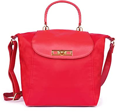 Avon Crossbody-Taschen für Damen – stilvolle Cross-Body-Geldbörsen für Damen, 1 Fach, 2 offene Taschen und 1 Reißverschlusstasche, Rot/Ausflug, einfarbig (Getaway Solids)
