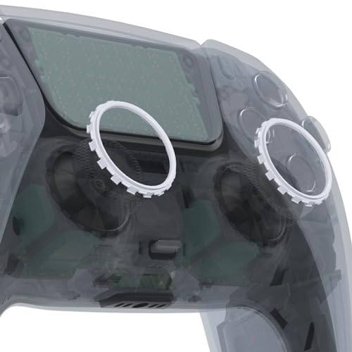eXtremeRate Anillos de Acento para ps5 Mando Accesorios Anillos de Joysticks para ps5 Anillos de Reemplazo con un Herramienta de Abrir Anillos para ps5-NO Incluye Control(Blanco Original)