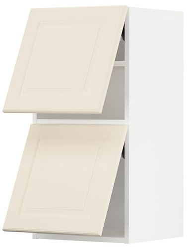 METOD Wandkabine Horizo 2 Türen mit Push-Open, 40x80 cm, Weiß/Bodbyn Offwhite