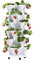 Générique Pot de Fleurs Vertical en Plastique à 6 Niveaux Pots de Fleurs Empilable Jardinière en Tour pour Fraises Poivrons Fleurs Et Plantes et Jardin Vertical IntéRieur Et ExtéRieur,E