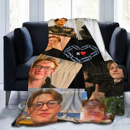 QapLWczK Connor Überwurfdecke, Flanelldecke, warm, weich, gemütlich, flauschige Decke für Bett, Sofa, Couch, Camping, Reisen, Geschenk, Decken für alle Jahreszeiten, 101,6 x 76,2 cm