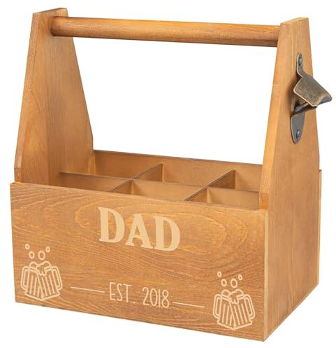 aztex Personalised Wooden Beer Bottle Carrier With Bottle Opener