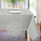 Softalker Tischdecke Abwaschbar 140x180 cm Rechteckig grau Tischdecken Jacquard-Wellenmuster Wasserabweisend Abwischbar Fleckschutz Tischtuch modern für Frühling Outdoor Garten Party Geburtstag