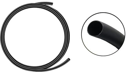 Wenzhou Hongxin E305314 Isolierschlauch HXT600 Kabel Schutz Schlauch Ø 4 mm innen PVC (Schwarz 1 Meter)