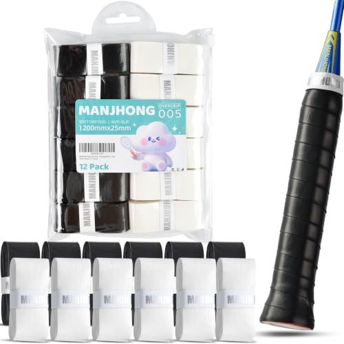 MANJHONG 005 Padel Overgrip Griffband Tennisschläger Badminton Squash Grip | Hervorragende Schweißabsorption, Weiche Oberfläche, Rutschfestes Overgrip, Geeignet für alle Schläger
