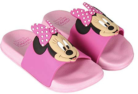 Disney Minnie Mouse Badeschuhe für Mädchen, Zehentrenner, Badelatschen, Super Soft, Leicht, Minne Maus, Schuhe, Baden, bequem