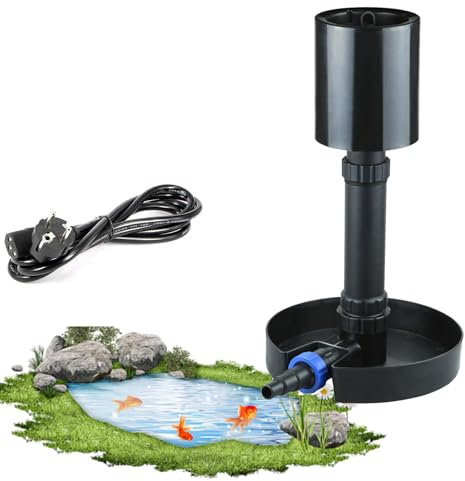 Skimmer de bassin avec membrane de retrait d'huile télescopique - Collecteur de feuilles de bassin de poisson réglable en hauteur et filtration de surface - Convient pour les bassins de Koi, les lacs.