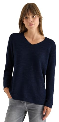 Cecil V-Neck Pullover deep Blue Heather Melange M