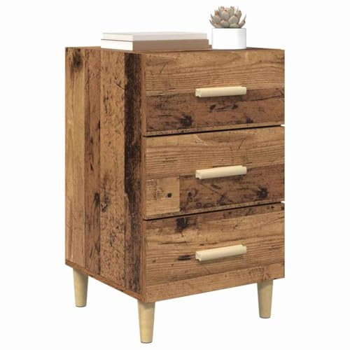 vidaXL Bedside Cabinet Old wood 40 x 40 x 66 cm Engineered wood, Stylish Modern Bedside Cabinet, Compact Nightstand Furniture, Durable Bedroom Organizer, Functional Storage Unit