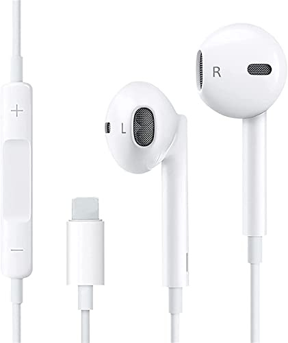 Kogwjte In-Ear Kopfhörer für Phone, Kopfhörer HiFi Audio Stereo, mit Mikrofon und Lautstärkeregler, kompatibel mit Phone 14/14 Pro/14 Pro Max/13/12 Mini/SE/11/X/XS Max/XR/8/7 Plus