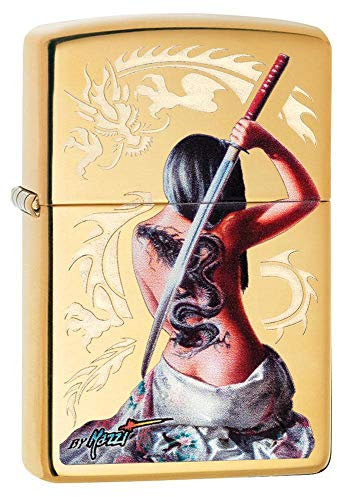Zippo Unisex-Erwachsene MAZZI Dragon Tattoo MAZZI-29668-Choice Collection 2018-60004314-Suggested Retail: Euro 65,00, Silber, smal