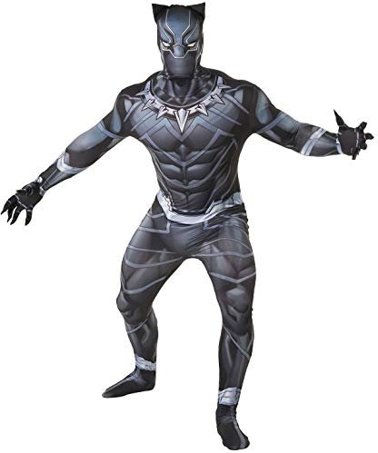 Morphsuits Black Panther Costume Adulto, Costume Black Panther Adulto Nallegato Con Maschera Black Panther Adulto, Vestito Black Panther, Costume Carnevale Black Panther XL