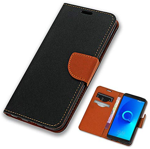 CoverOne Funda para Alcatel 3 2018, Carcasa de Cuero Suave de la PU con Tapa Cubierta Protectora de la Caso Cover Trasera para Alcatel 3 / Alcatel 3L